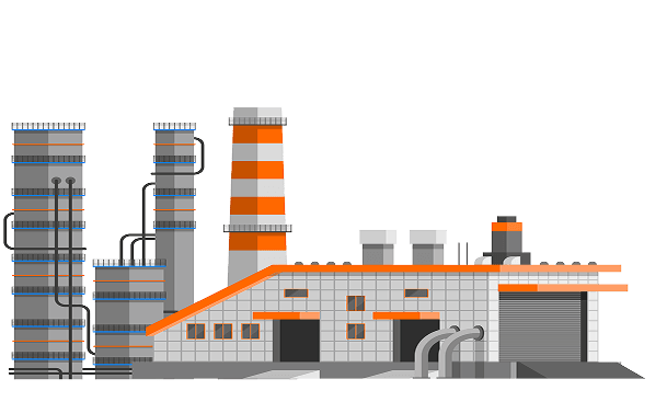 Industrial Facility Illustration